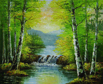 Decorative Landscape Canvas Printing Service water base printing or eco-solvent