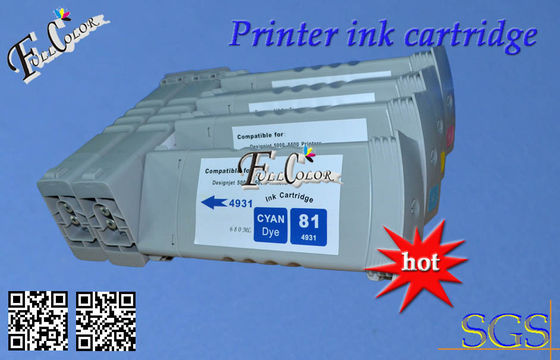 Kullanım HP Desiginjet D5800 Yazıcı için Hızlı Baskı HP 81 BK CMY 680ml Boya Mürekkep Kartuşu