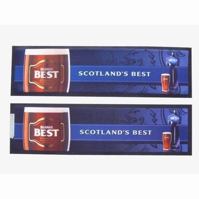 Dye Sublimation Rubber Bar Mat , Durable Nitrile Rubber Bar Runner
