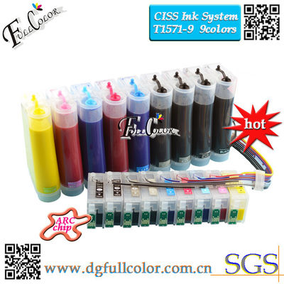 Tam Pigment Mürekkep Refilled Epson T1571 - T1579 CISS Sürekli Mürekkep Besleme Sistemi 9 renk 200ml her renk